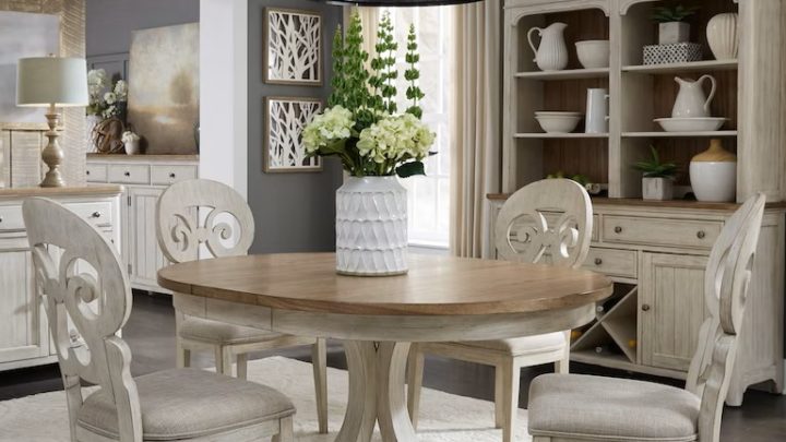oval pedastal table dining room set