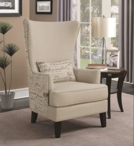 cream accent chair