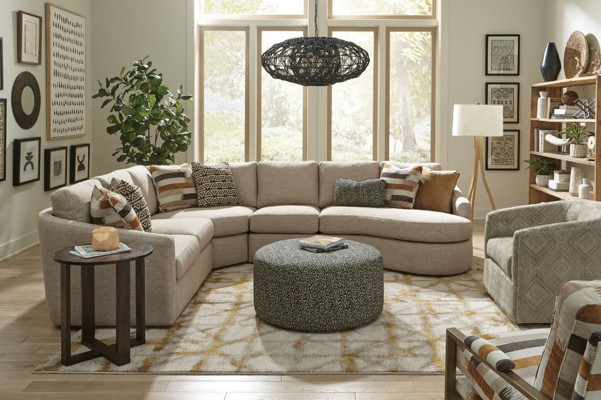 Warm living room with a sectional, Wenz Home Furniture Green Bay Wisconsin